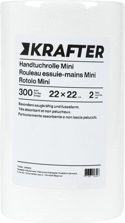 Image du produit Krafter Rouleau d'essuie-mains mini, 2 couches (1 x)