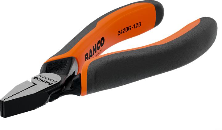 Actual product image Bahco ERGO™ flat nose pliers with opening spring, two-component handles, short jaws, phosphatised(125 mm) (125 mm)