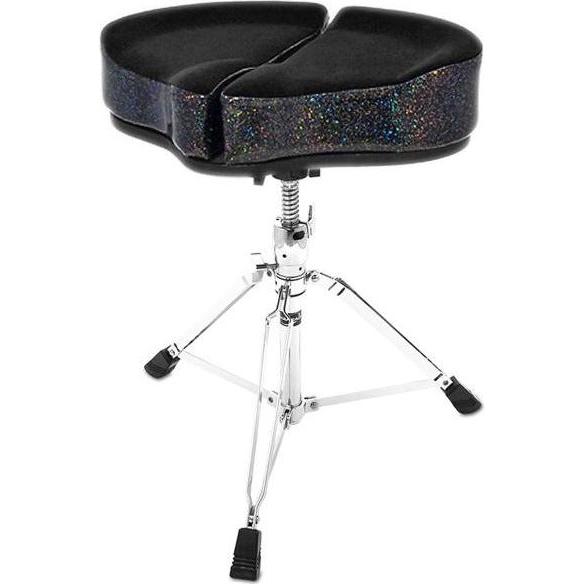 Thumbnail - Ahead SPG-BS-3 Spinal Glide Drum-Hocker Black Sparkle mit Drumsticks, Zubehör Instrumente, Schwarz