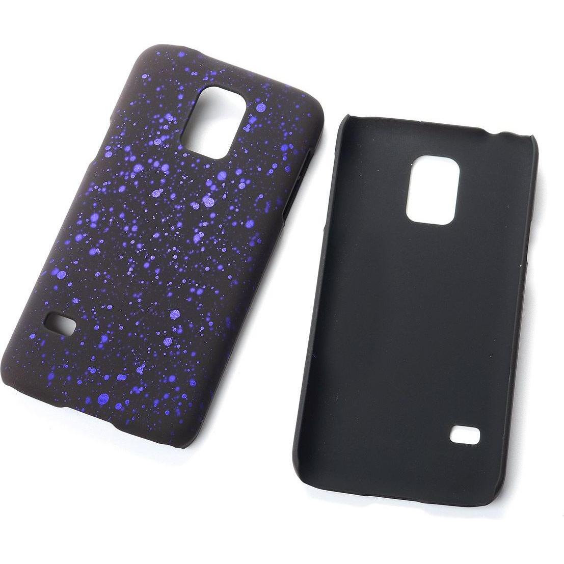 König Design Handy Hülle Schutz Case Bumper Etuis für Samsung Galaxy S5 Mini 3D Sterne Lila (Samsung Galaxy S5 Mini), Sm...