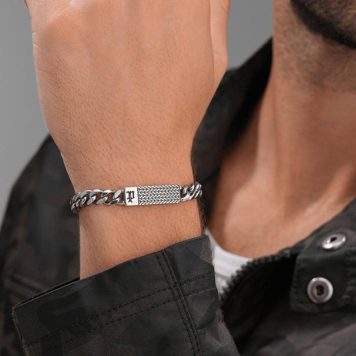 Actual product image Police Chainmale Armband (19 cm, Stainless steel)