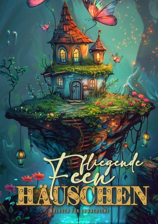 Produktbild Fliegende Feen Häuschen Malbuch für Erwachsene