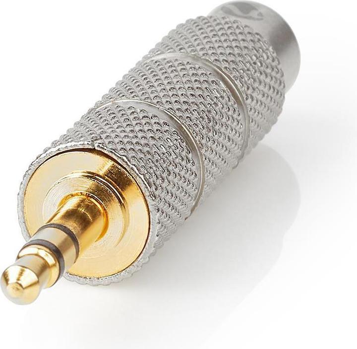 Image du produit Nedis Adaptateur audio stéréo 3.5 mm mâle 6.35 mm femelle plaqué or droit Or / Métal 1 pcs (Adaptateur jack)