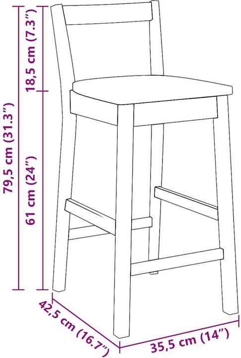 Actual product image vidaXL Barhocker