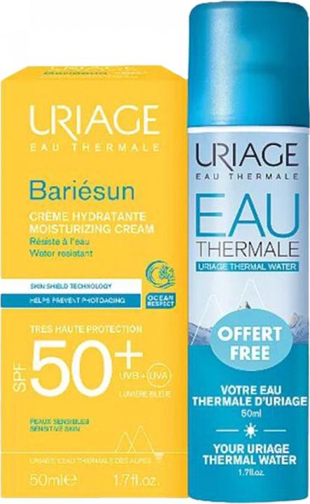 Uriage Bariesun - Feuchtigkeitsspendende Sonnenschutzcreme für das Gesicht Spf50 50ml mit Thermalwasser (Sonnencreme Gesicht, SPF 50, 50 ml)