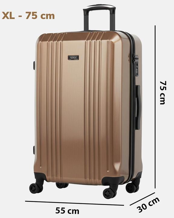 Actual product image Fergé Grosser Hartschalenkoffer mit TSA-Schloss (77 cm)