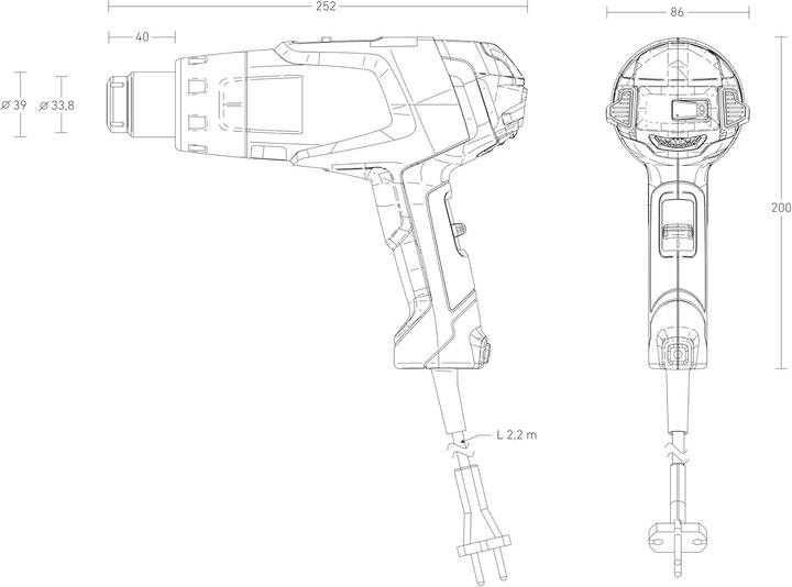 Image du produit Steinel 089603 HM 2120 E Soufflerie d'air chaud 2200 W