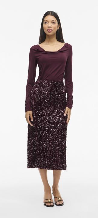 Immagine prodotto Vila VIKANA Wasserfall-Ausschnitt Oberteil mit langen Ärmeln (S)