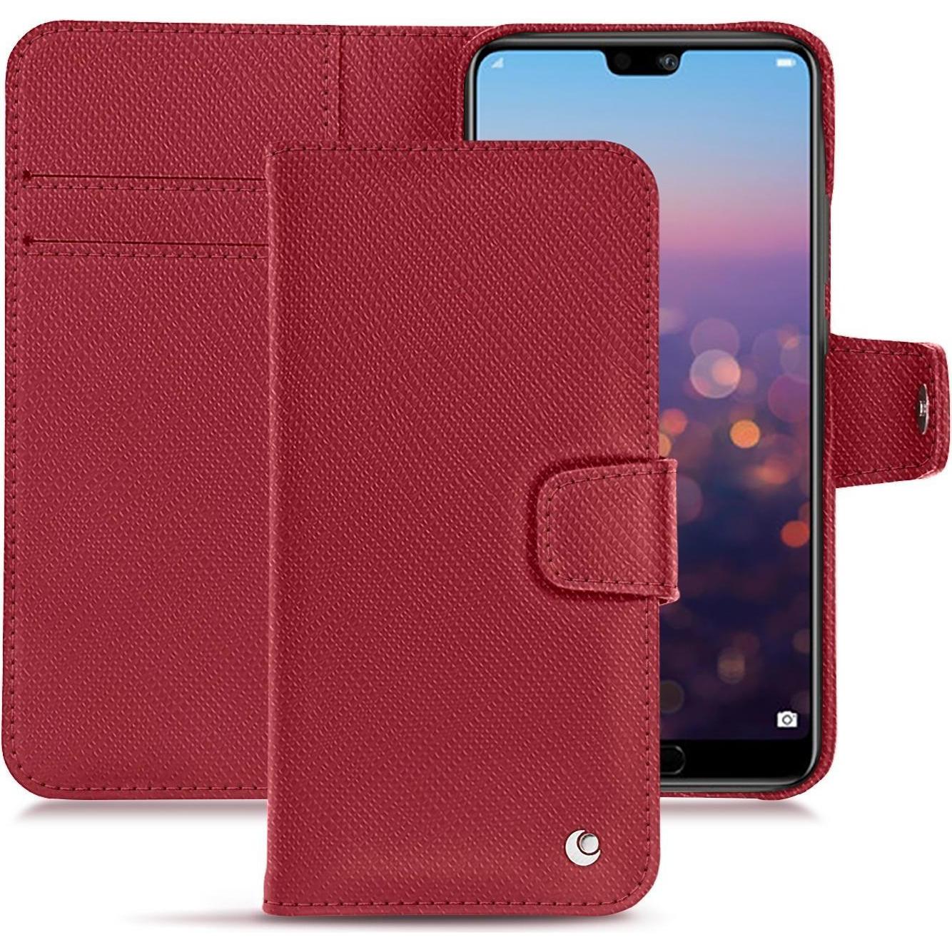 Noreve Lederschutzhülle horizontal (Huawei P20 Pro, Apple iPhone 7 Plus), Smartphone Hülle, Schwarz