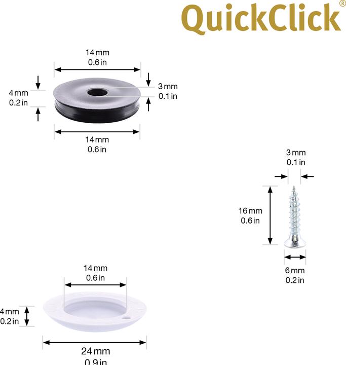Produktbild QuickClick Hyper (Kunststoffgleiter, 4 Stk.)