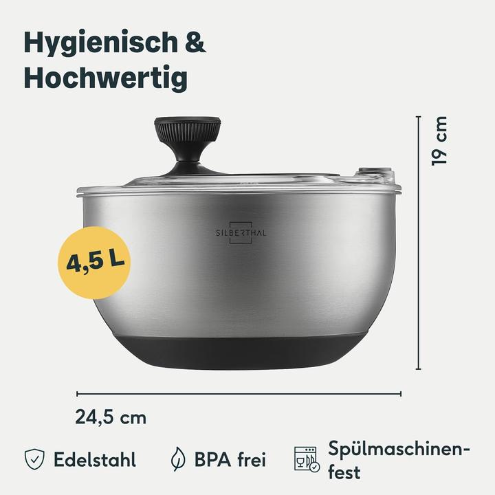 Actual product image Silberthal Salatschleuder mit Kurbelantrieb