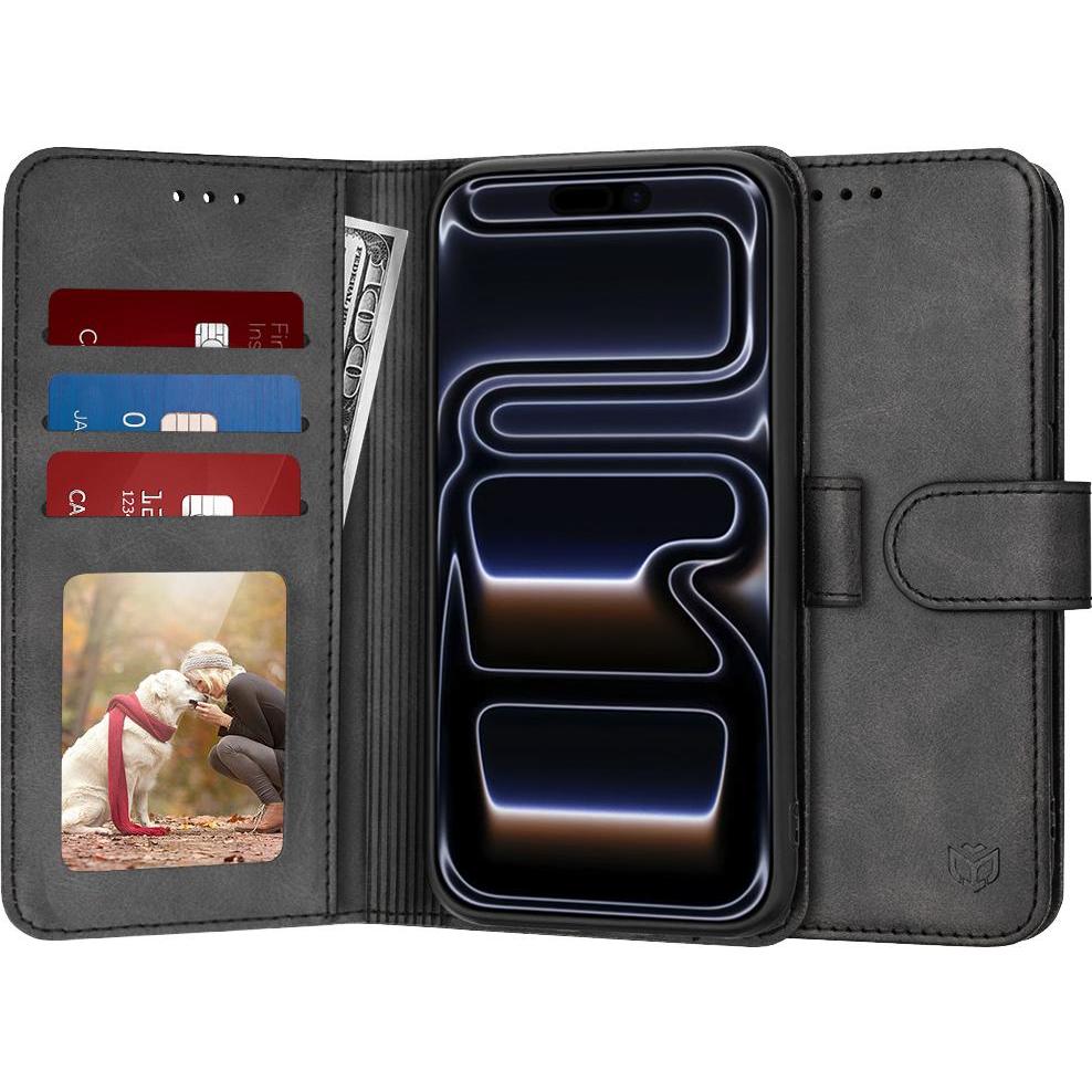 Techsuit - Diary Book - iPhone 17 Pro - Black (Apple iPhone 17 Pro), Cover smartphone, Nero