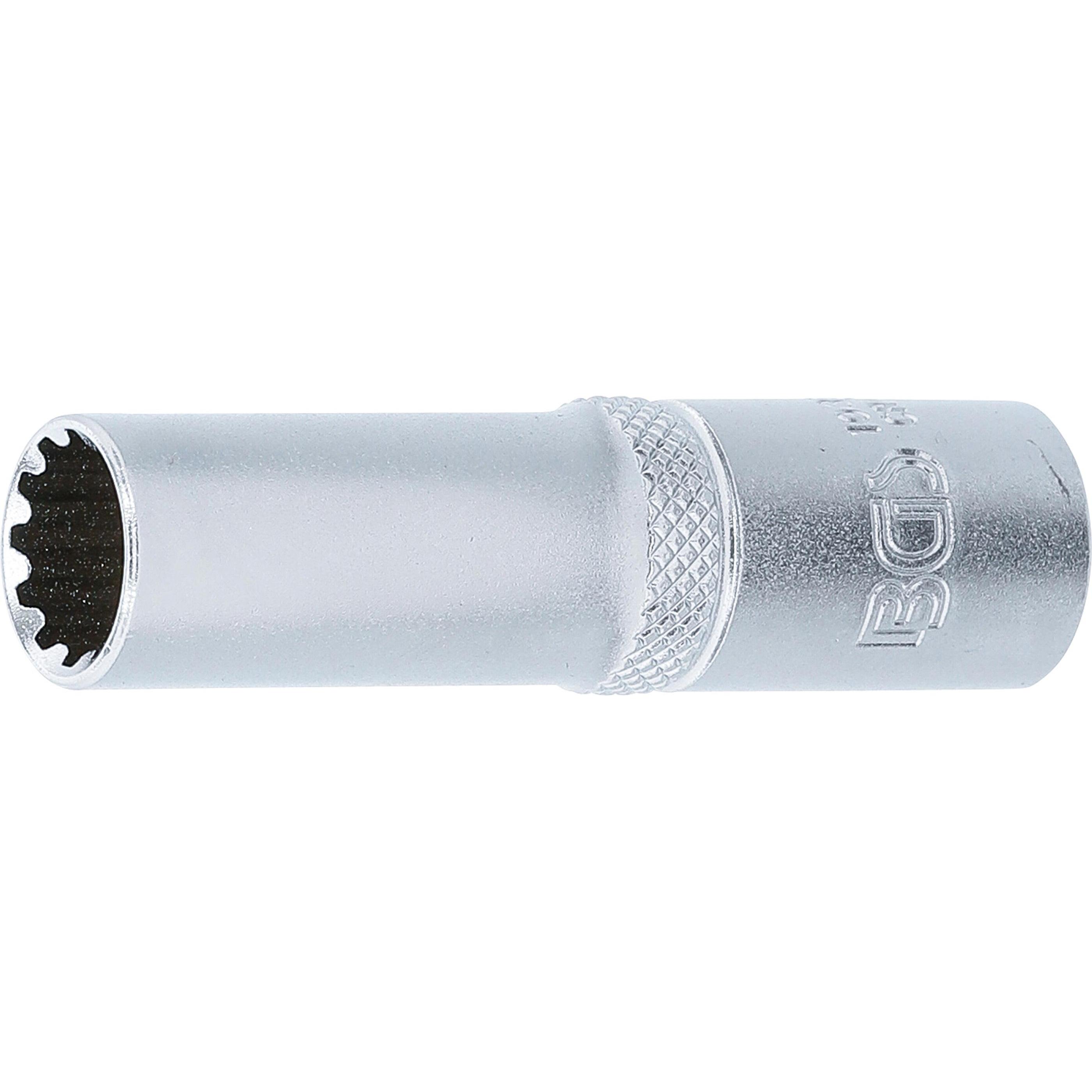 BGS, Steckschlüssel + Stecknuss, Steckschlüssel-Einsatz Gear Lock, tief Antrieb Innenvierkant 10 mm (3/8") SW 11 mm (11 ...