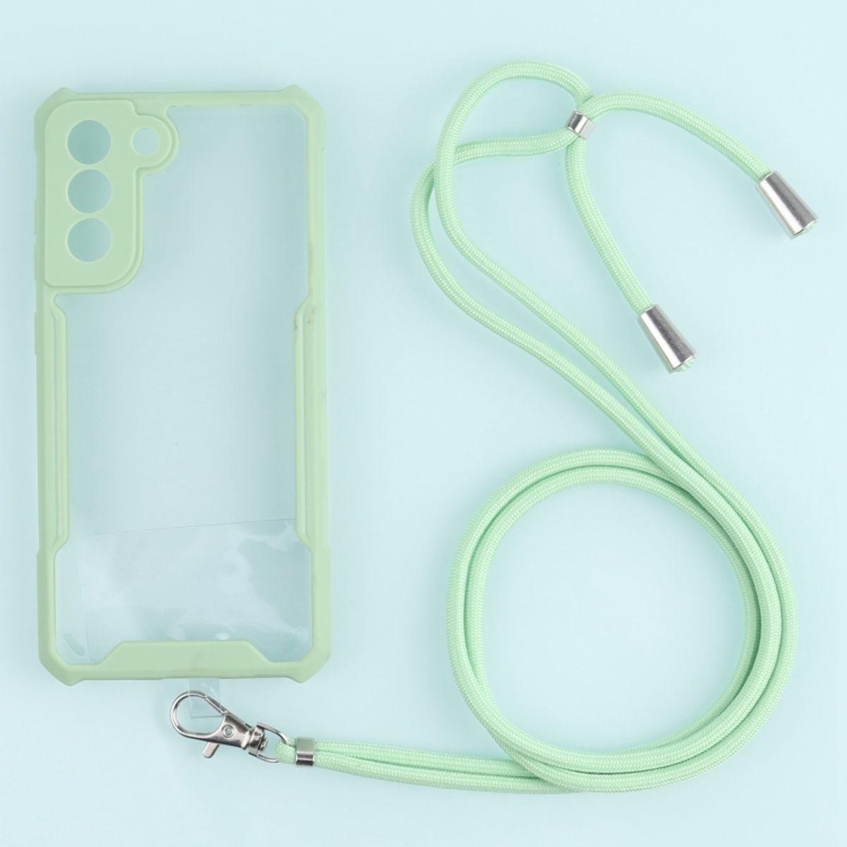 König Design Hülle Handy Schutz für Samsung Galaxy S21 FE Case Cover Tasche Etuis Bumper Neu, Handykette, Grün