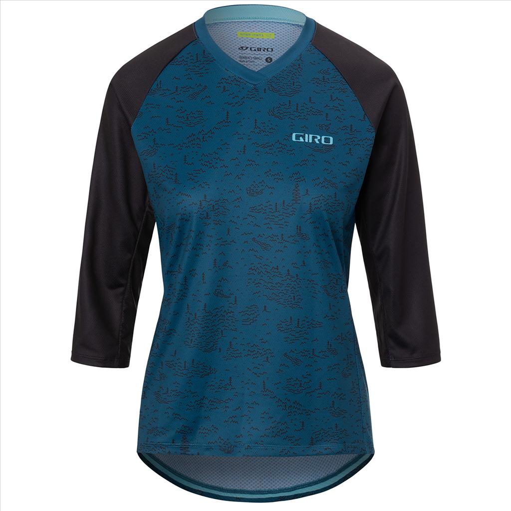 Giro, Damen, Velotrikot, W Roust 3/4 Jersey (XS), Blau, XS