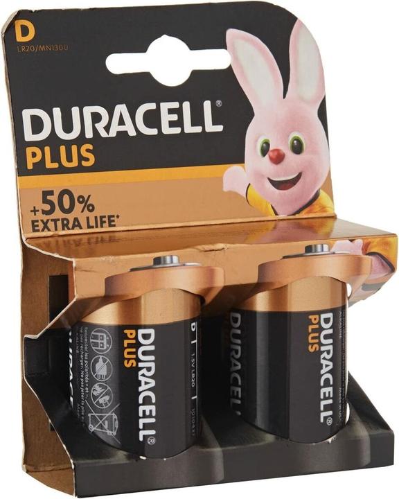 Image du produit Duracell Plus (2 pcs, D, 15000 mAh)