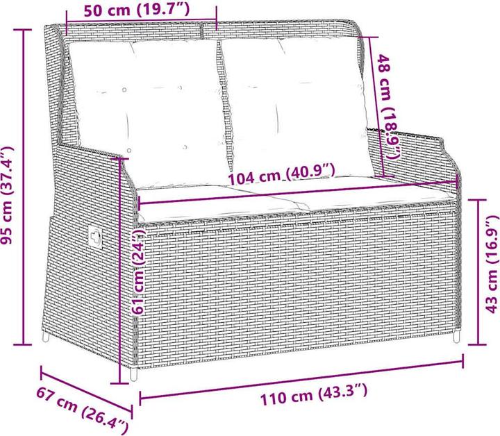 Produktbild vidaXL Gartenbank