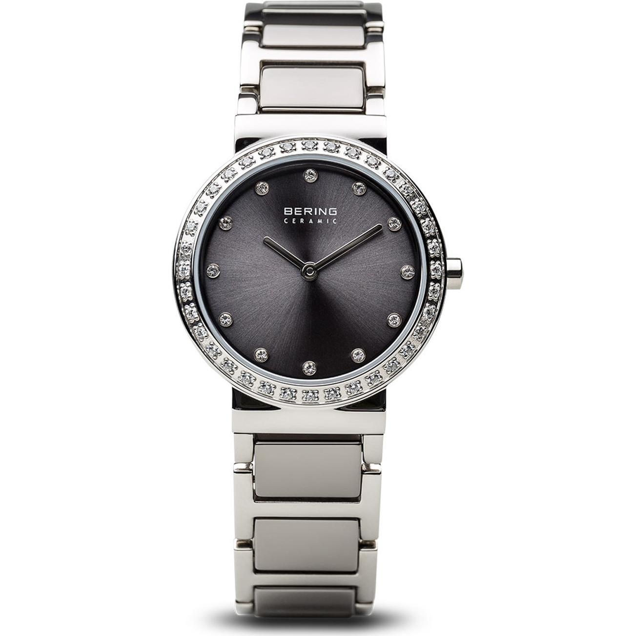 Bering, Armbanduhr, Ceramic, Silber, (Analoguhr, 29 mm)