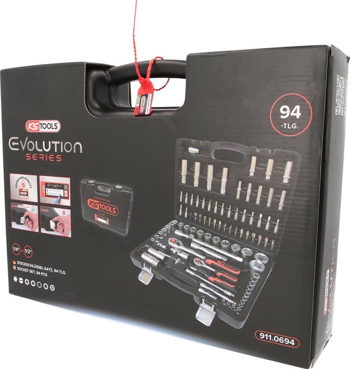 Actual product image KS Tools 1/4 +1/2 socket 94-pcs.