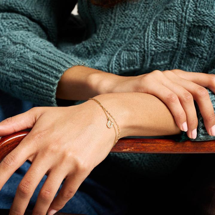 Produktbild Michael Kors Fossil Sutton Armband Horseshoe Multi Strand (19 cm, Vergoldeter Edelstahl)