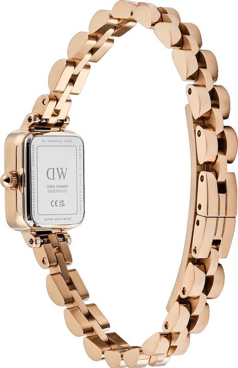 Produktbild Daniel Wellington - Quadro Mini 15.4x18.2 Arch 3-Link White Sunray Rose Gold DW00100847 (Analoguhr)