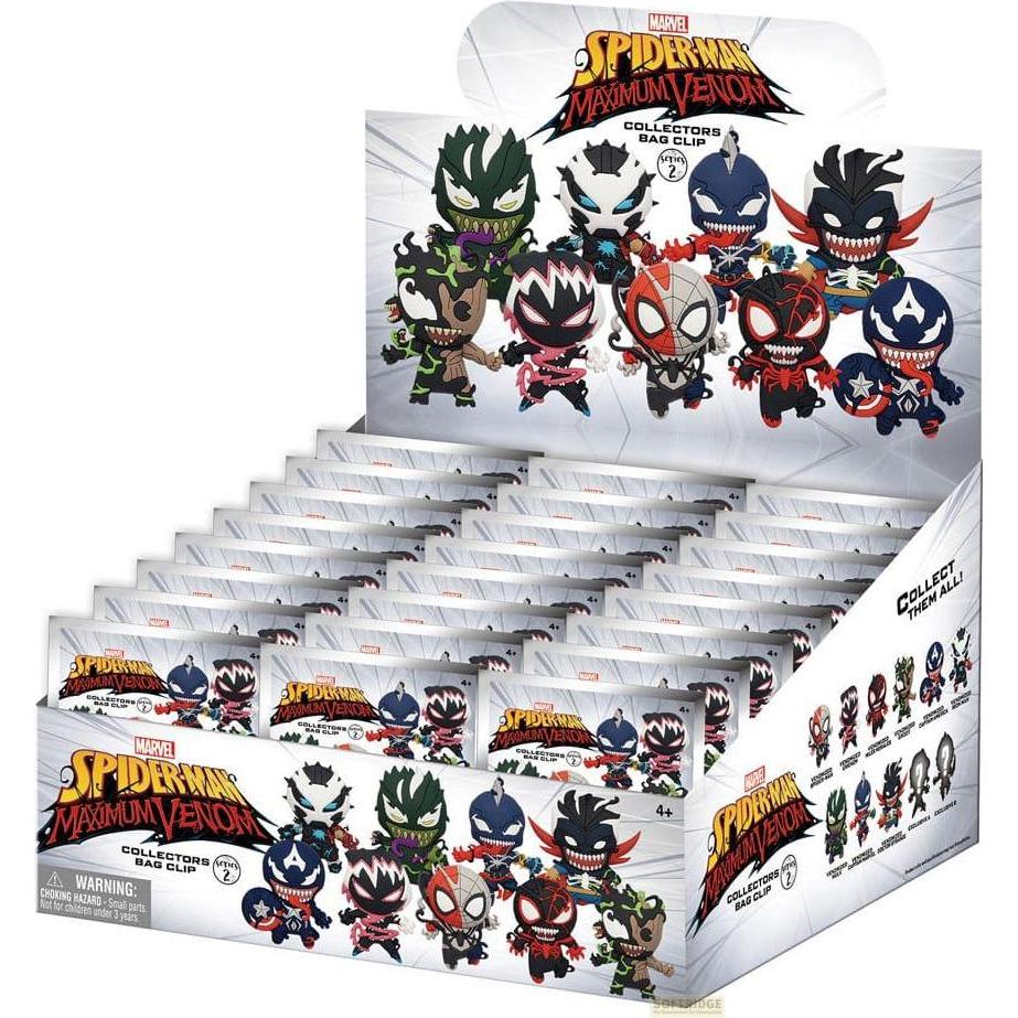 Monogram, Portachiavi, Venom 3D PVC-Taschenanhänger Series 2 Display (24), Multicolore