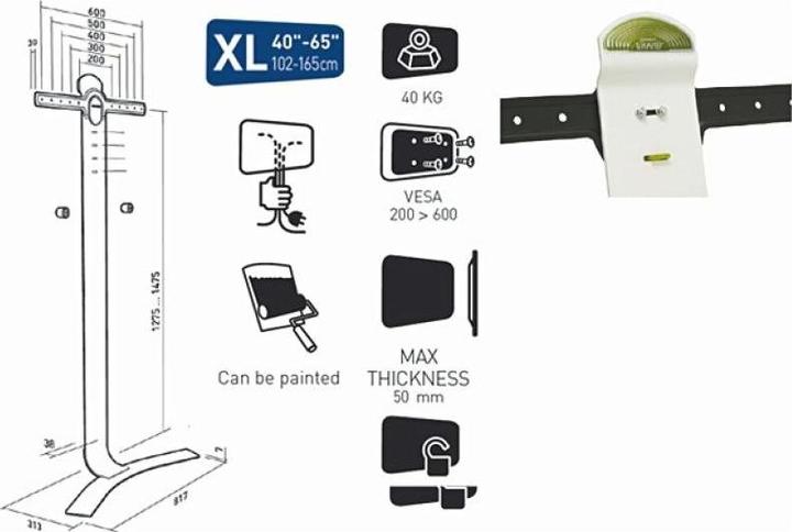 Immagine prodotto Erard Standit 600 (Pavimento, 75", 45 kg)