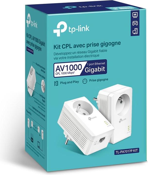 Productafbeelding TP-Link TL-PA7017PKIT(FR) Ingebouwde Ethernetpoort (e) (1000 Mbit/s)