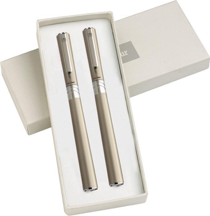 Actual product image Oberthur Electra set fountain pen M + biros, Champagne (Champagne)