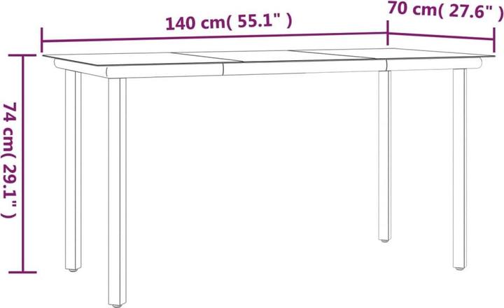 Produktbild vidaXL Garten Essgruppe