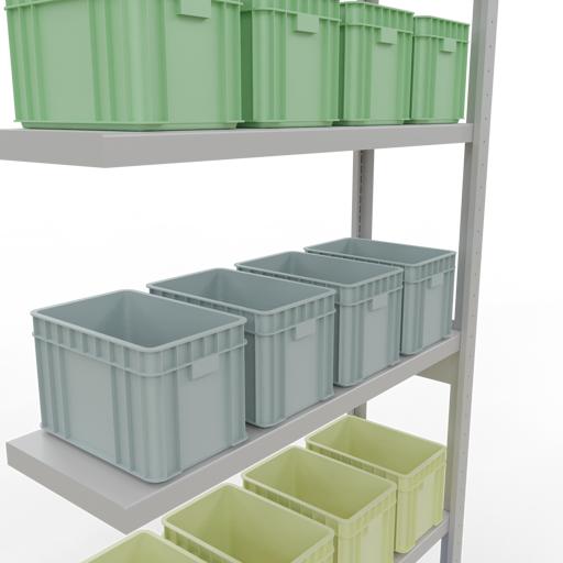 Produktbild Schulte Lagertechnik Stecksystem Anbauregal MULTIplus250 mit Längenriegel