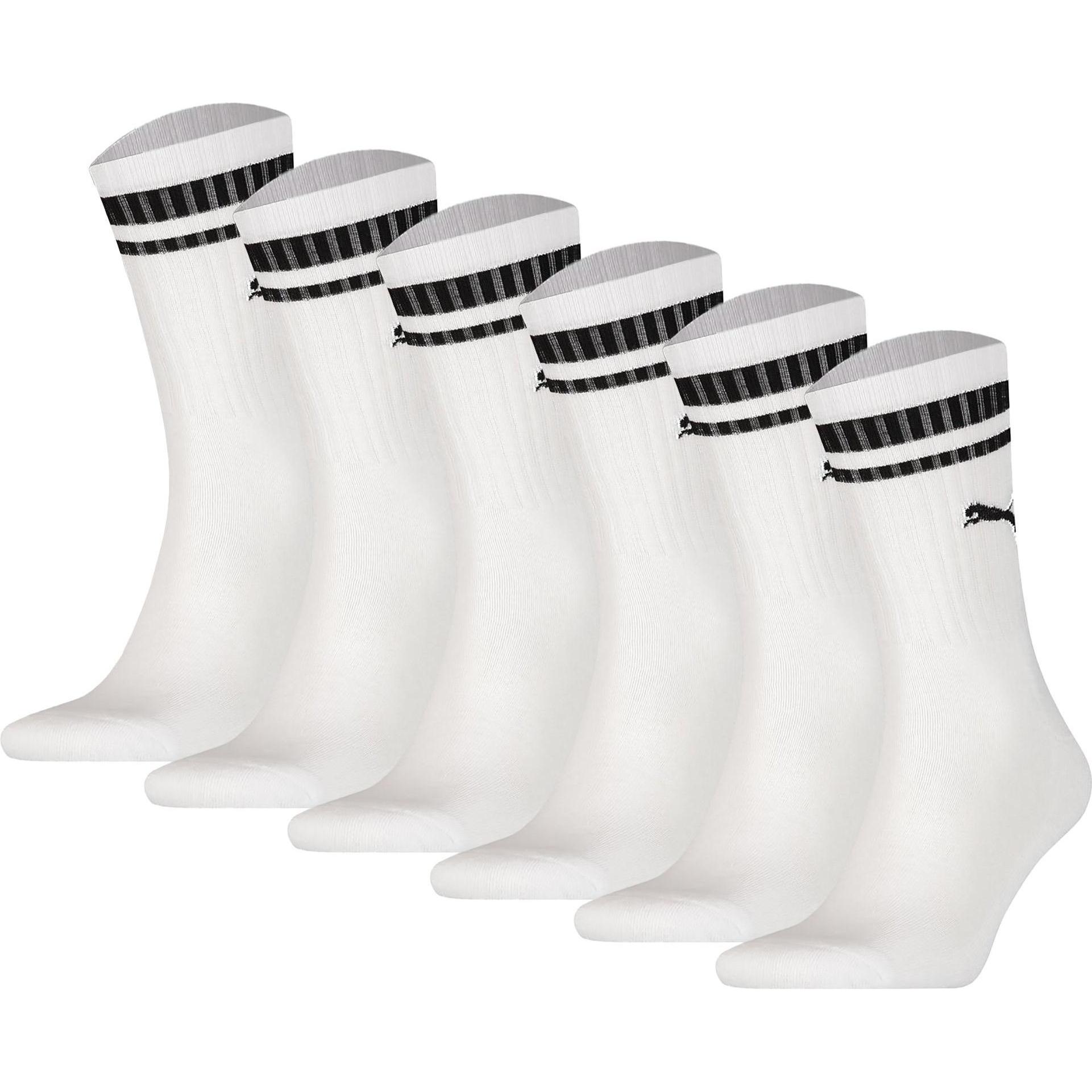 Puma, Herren, Socken, Socken Sportlich Stretch, Weiss, (6er Pack, 39 - 42)