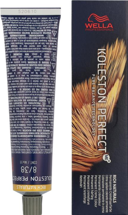 Actual product image Wella Koleston Perfect Me+ (8/38 light blonde gold pearl)