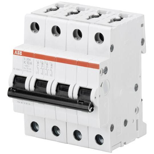 ABB, Schutzschalter, S204-K63 Sicherungsautomat K-Char.,6kA,63A,4P