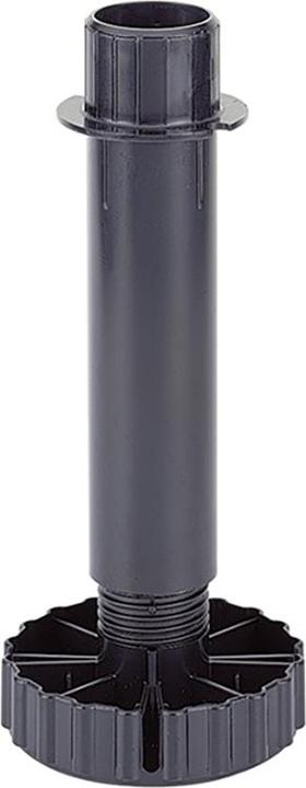 Actual product image Hettich Plinth adjustment foot Correct plastic black 50 mm Adjustment range -6/+30 mm (Plastic sliders, 10 Piece)