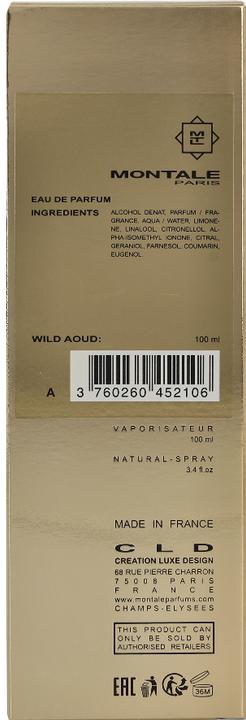 Image du produit Montale Wild Aoud by Eau de Parfum Spray (Unisex) 100 ml (Eau de parfum, 100 ml)