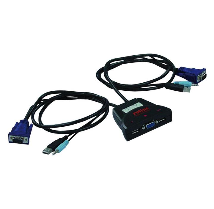 Image du produit Roline Commutateur KVM Star 2PC, USB, audio