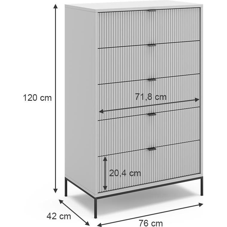 Thumbnail - Vicco, Kommode + Sideboard, Eliza (120 x 42 x 76 cm)