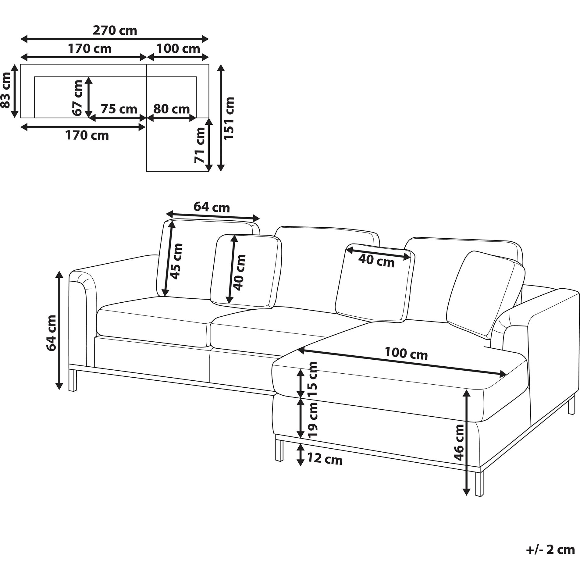 Thumbnail - Beliani, Sofa, Oslo (Ecksofa)