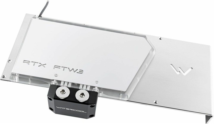 Produktbild Watercool Heatkiller V eBVC - active Backplate f??r RTX 3080/3090 EVGA FTW3 - Nickel Silver aRGB