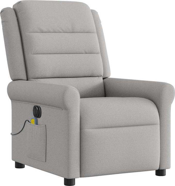 Actual product image vidaXL Massage chair electric cloud grey fabric