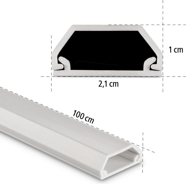 Actual product image Hama PVC cable duct, square (Duct, 100 cm)