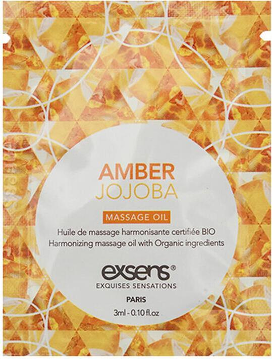 Exsens AMBER JOJOBA Olio da massaggio biologico con pietre (3 ml x 10 pezzi) (30 ml)