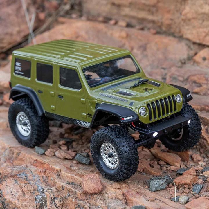 Immagine prodotto Axial SCX24 Jeep Wrangler JLU 4X4 Grün 1/24 Rock Crawler Brushed RTR (RTR pronto all'uso)