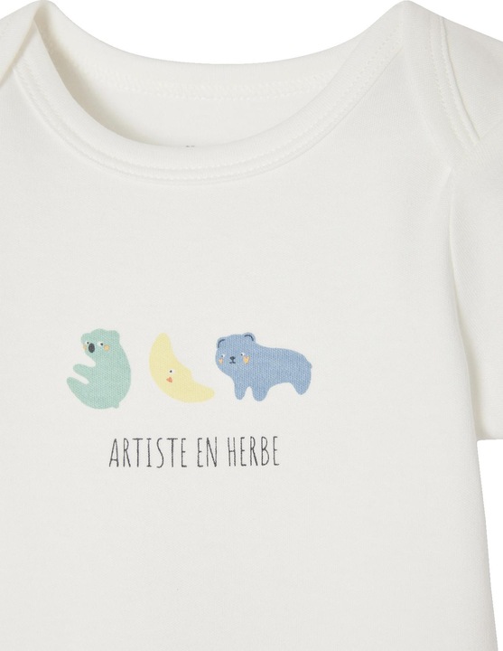 Image du produit Vertbaudet 3er-Pack mitwachsende Baby Schlupfbodys, Bio-Baumwolle Oeko-Tex (56)