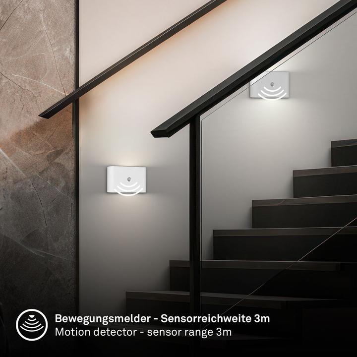 Produktbild Briloner CHET LED Akku Wandleuchte mit Sensor - Weiss (280 lm)