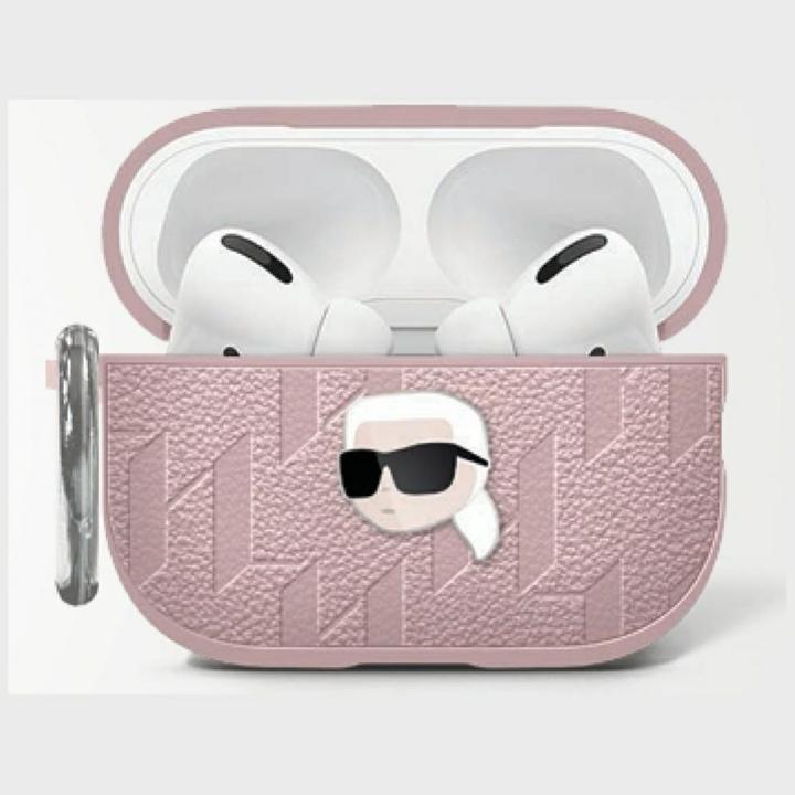 Image du produit Karl Lagerfeld Étui pour casque Monogram Karl pour AirPods 4 - Rose (Manchon pour casque d'écoute)