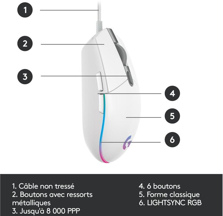 Produktbild Logitech G G203 Lightsync (Kabelgebunden)