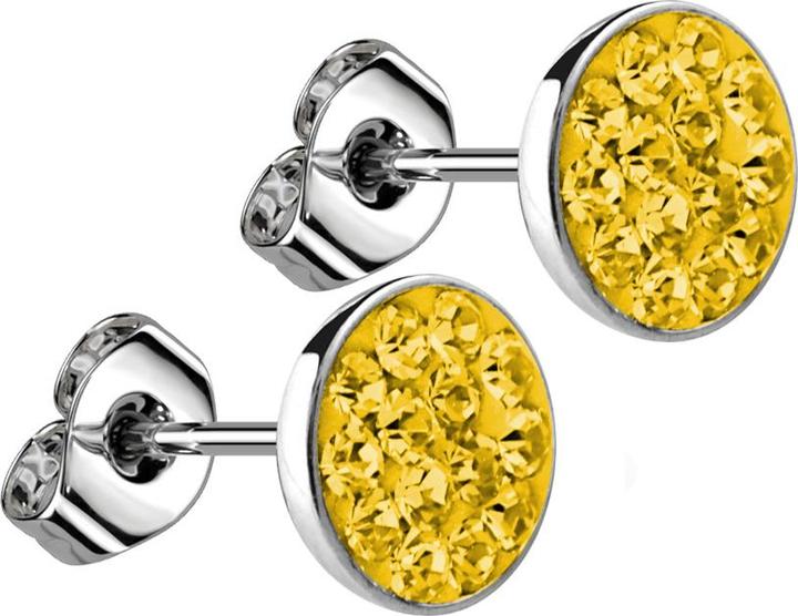 Immagine prodotto Star Piercing Orecchini a perno in argento con cristallo di topazio (senza ottone, Acciaio chirurgico 316L)
