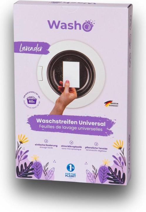 Produktbild Washo Waschstreifen Lavender (180 Waschgänge, Waschseife)